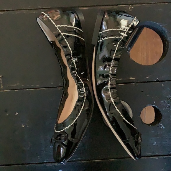 Giorgio ARMANI Black Patent Leather Ballerina Flat - Picture 4 of 13